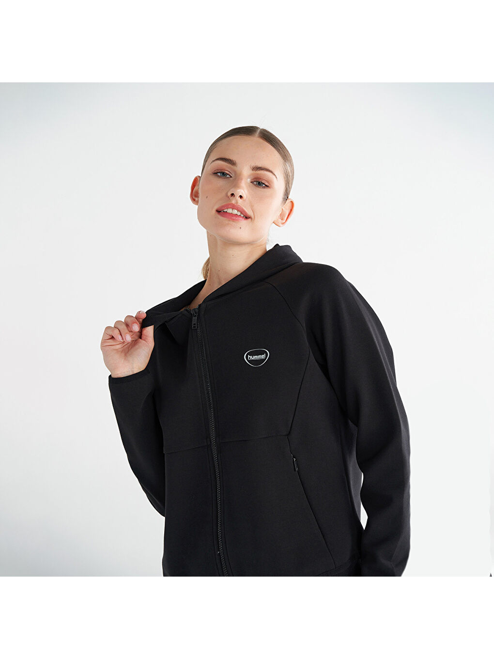 Tech Kadın Siyah Kapüşonlu Ceket-2