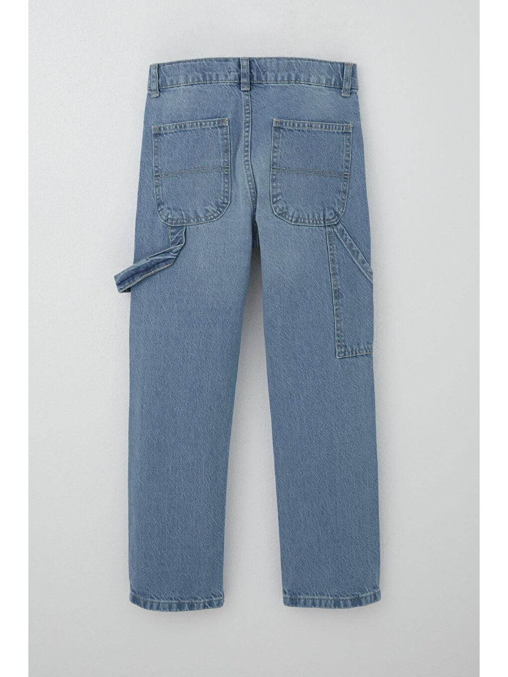 Erkek Çocuk Jean Pantolon Marangoz Model Açık Mavi (10-14 Yaş)-4