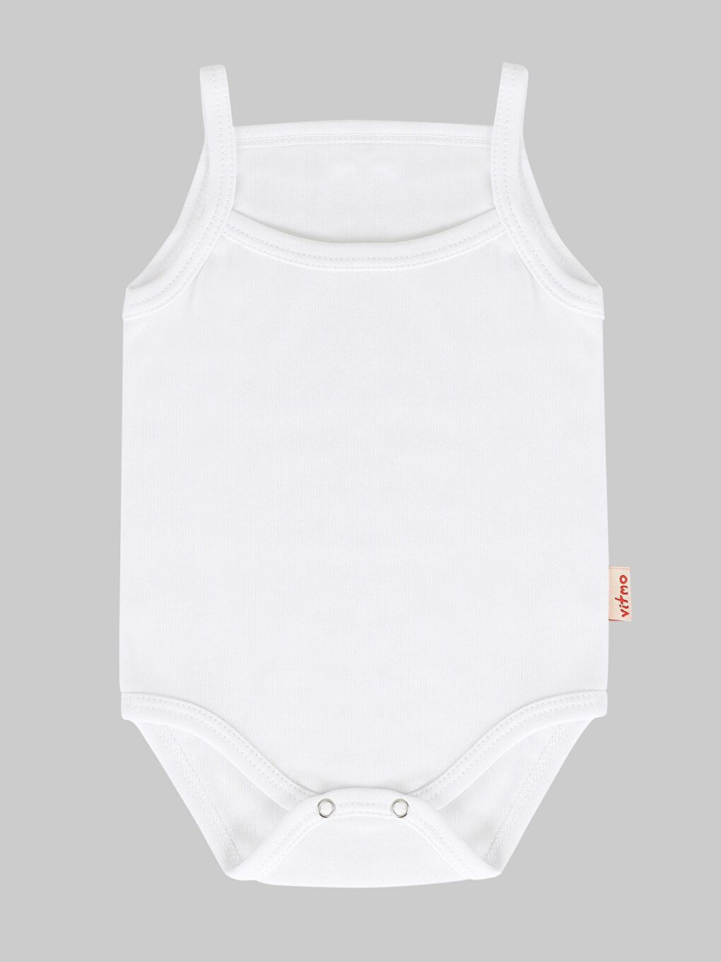5'Li Zıbın %100 Organik Pamuk Beyaz İp Askılı Bebek Body-2