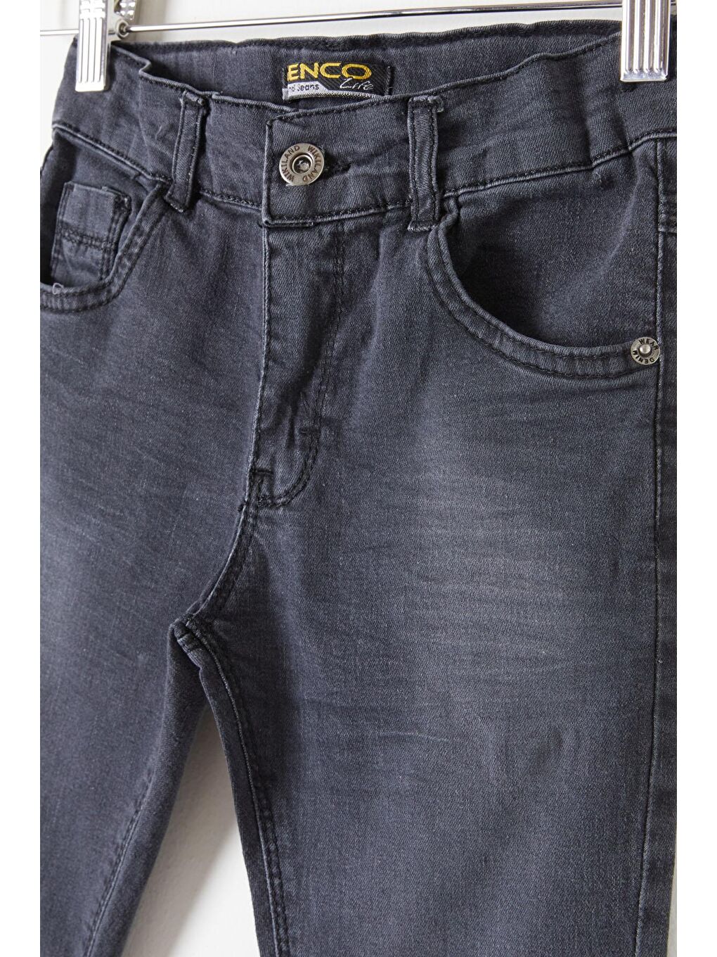 Gri Erkek Çocuk Füme Dar Paça Jean Pantolon 16174-1