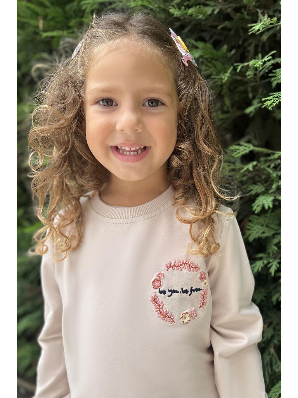 Kız Bebek Eşofman Takım Çiçek Nakışlı Bej (1.5-2 Yaş)-2