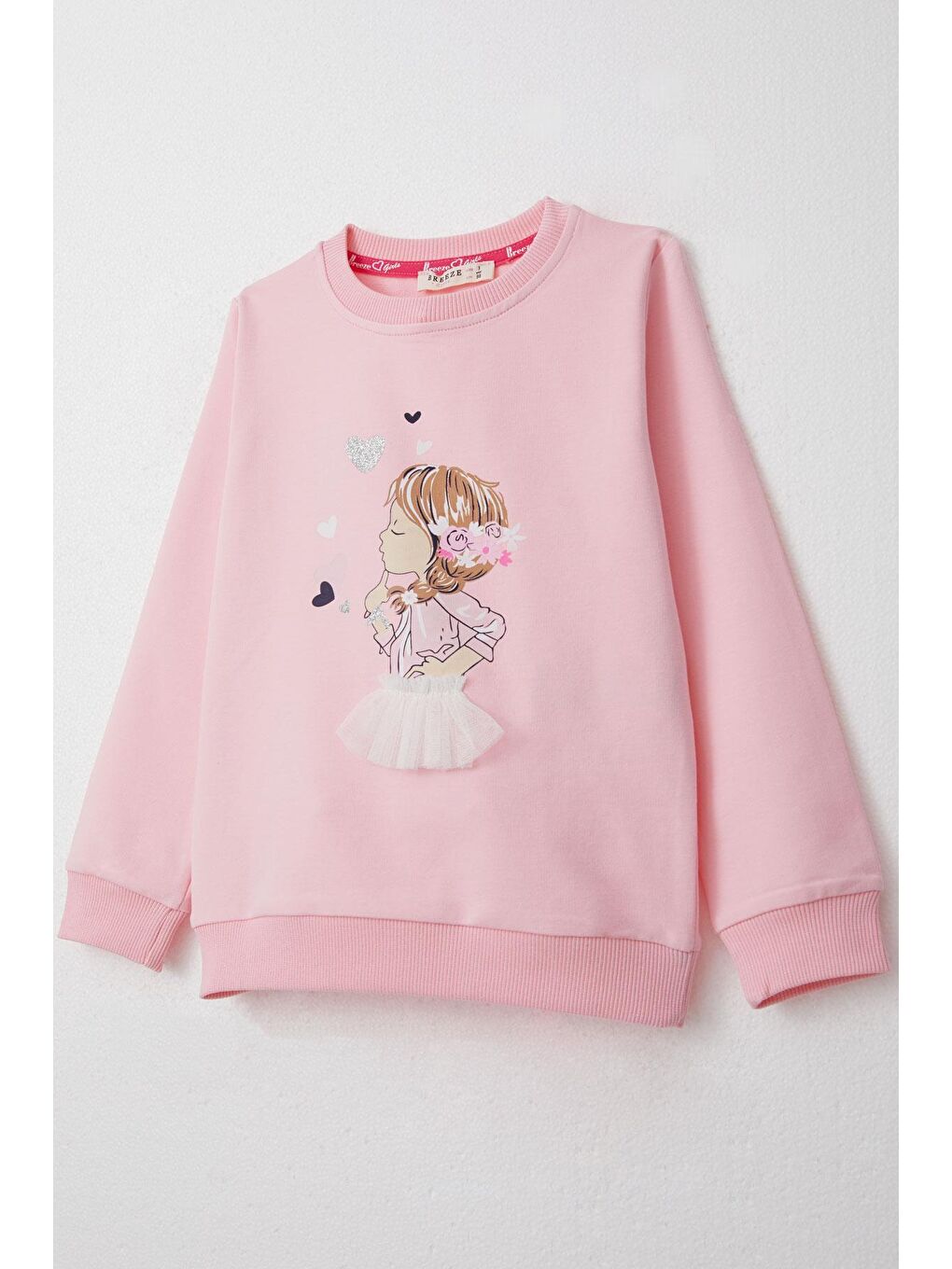 Kız Çocuk Eşofman Takım Düşünceli Kız Baskılı Pembe (2-4 Yaş)-8