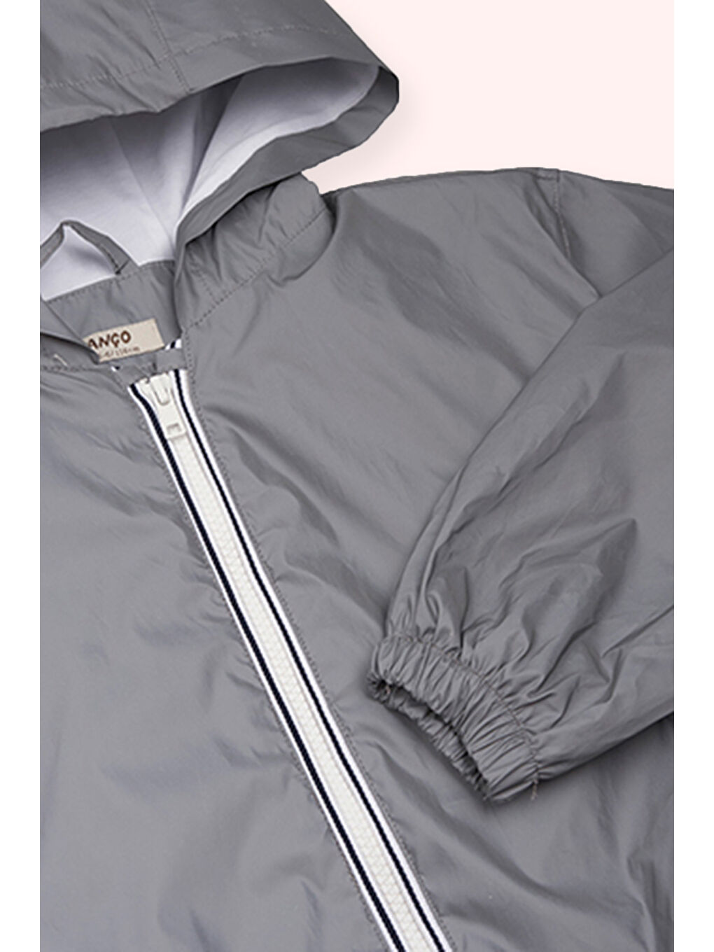 Erkek Çocuk Kapüşonlu Gri Yağmurluk-1