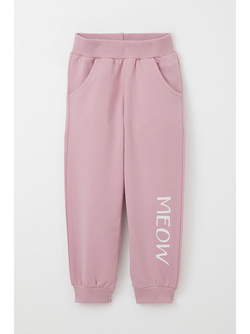 Kız Çocuk Eşofman Takım Sevimli Fiyonklu Kedi Baskılı Ekru (1.5-3 Yaş)-6