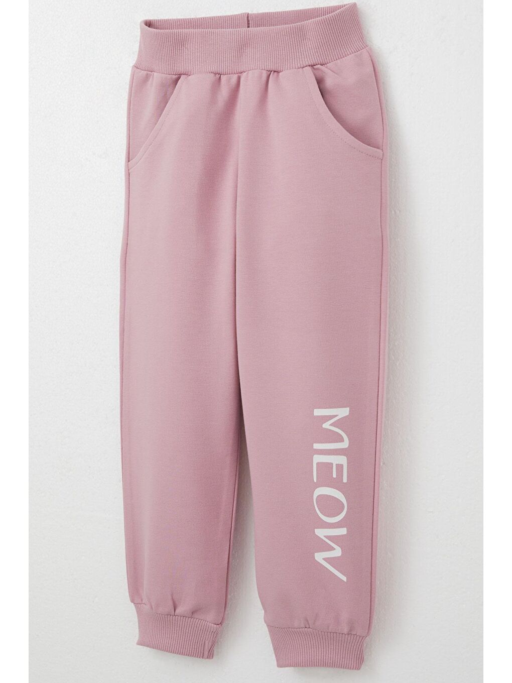 Kız Çocuk Eşofman Takım Sevimli Fiyonklu Kedi Baskılı Ekru (1.5-3 Yaş)-10