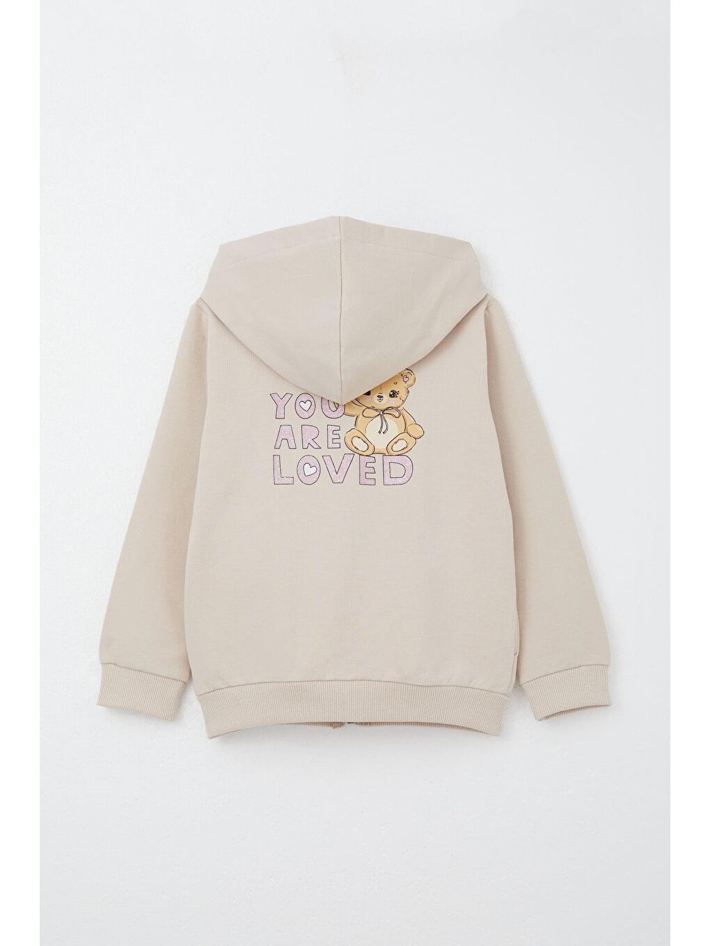 Kız Bebek Eşofman Takım Kalpli Bebek Ayıcık Baskılı Bej (1.5 Yaş)-7