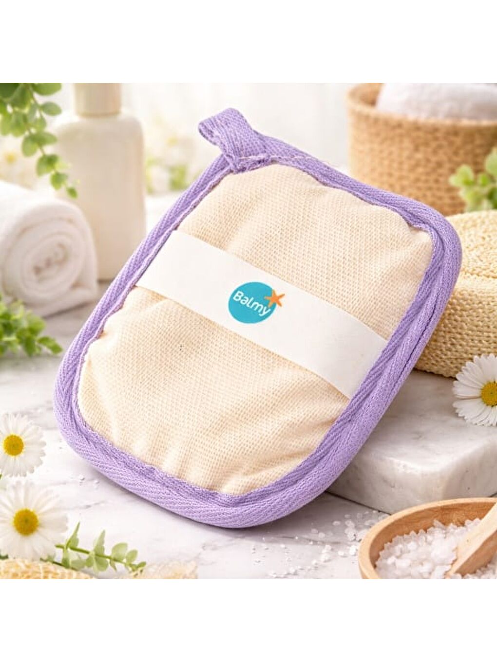 Menekşe Sabun Dolgulu Banyo Kesesi - Bej