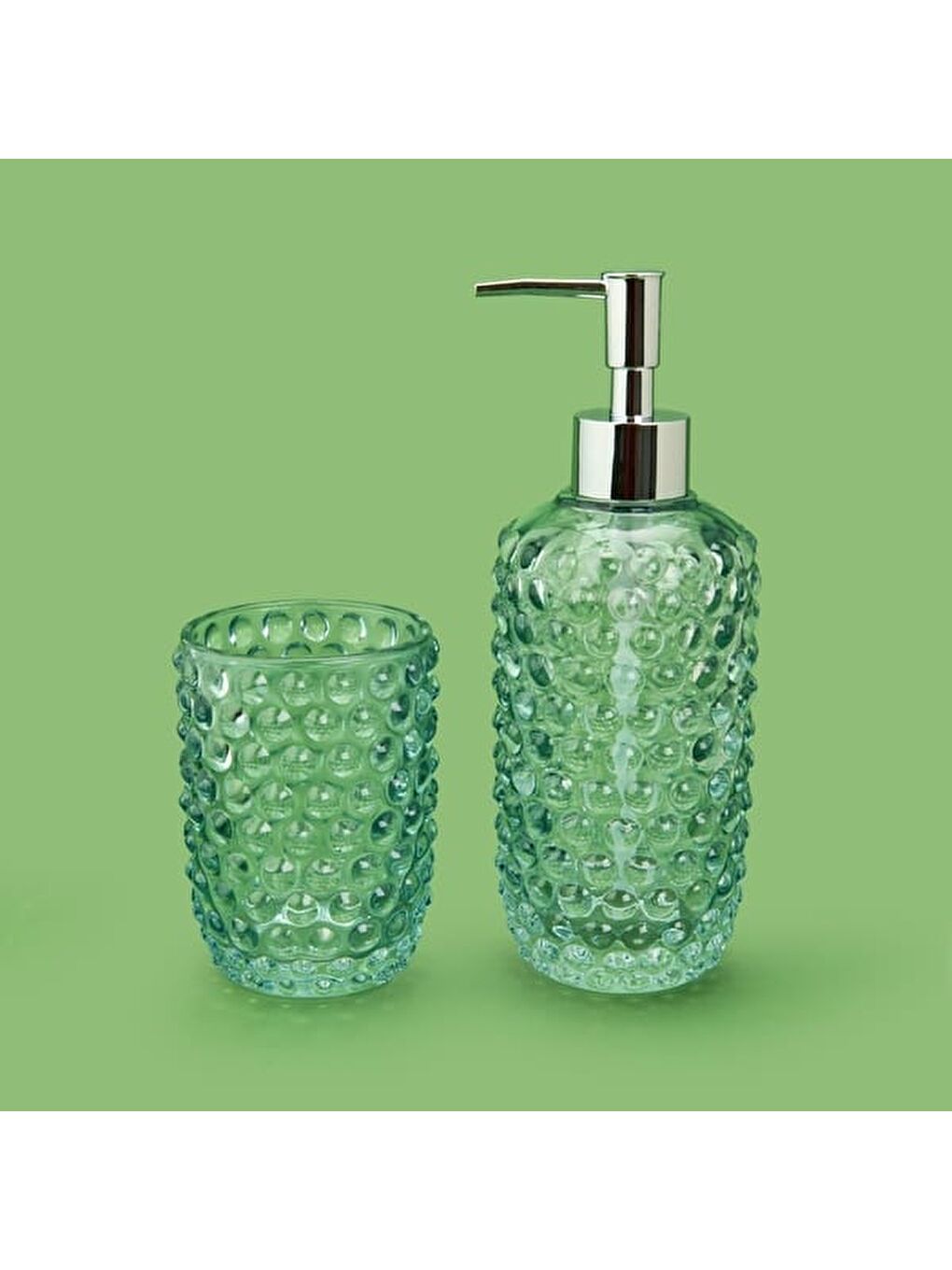 Gri Bath 2'li Cam Banyo Sıvı Sabunluk Seti - Füme-1