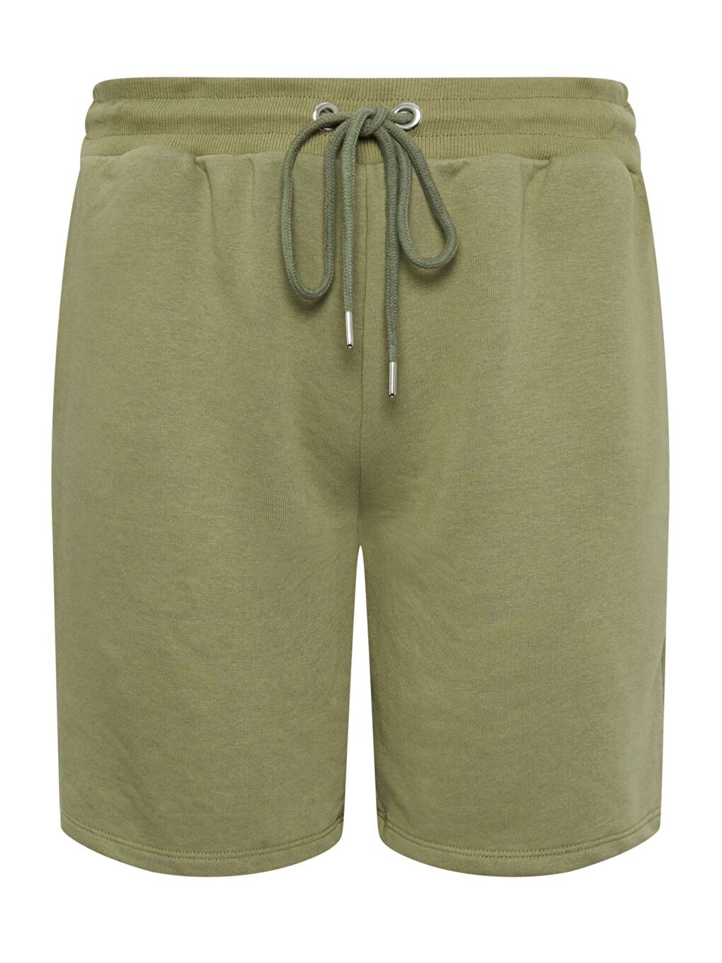 Haki Büyük Beden Cepli Beli Büzgülü Rahat Kesim Şort 303203-5