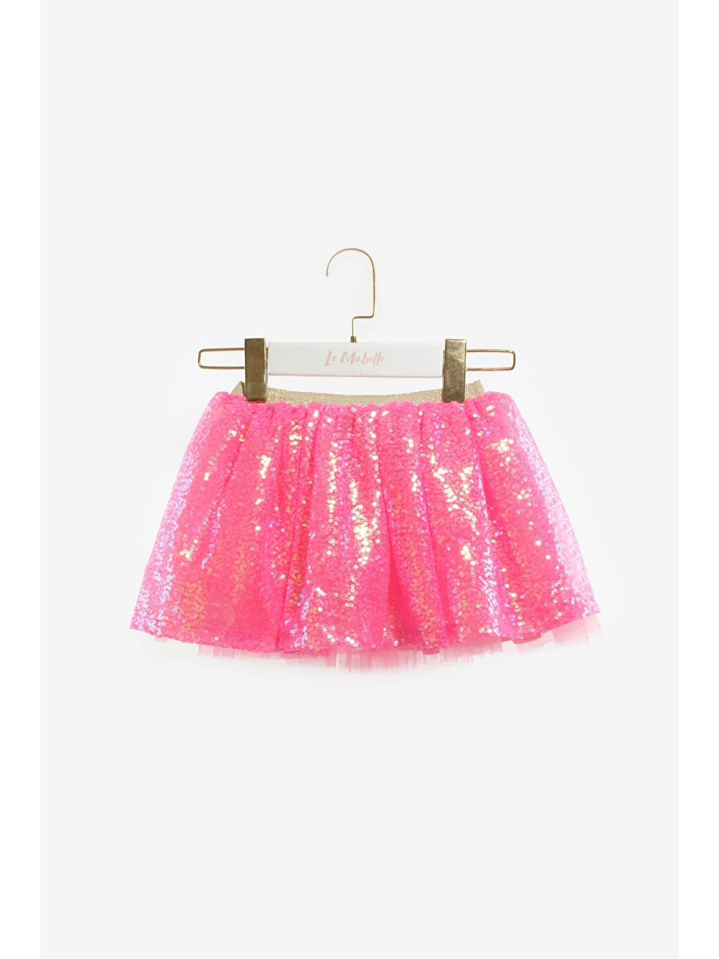 Fuşya Üzeri Pullu Kız Çocuk Etek - Gracie-1