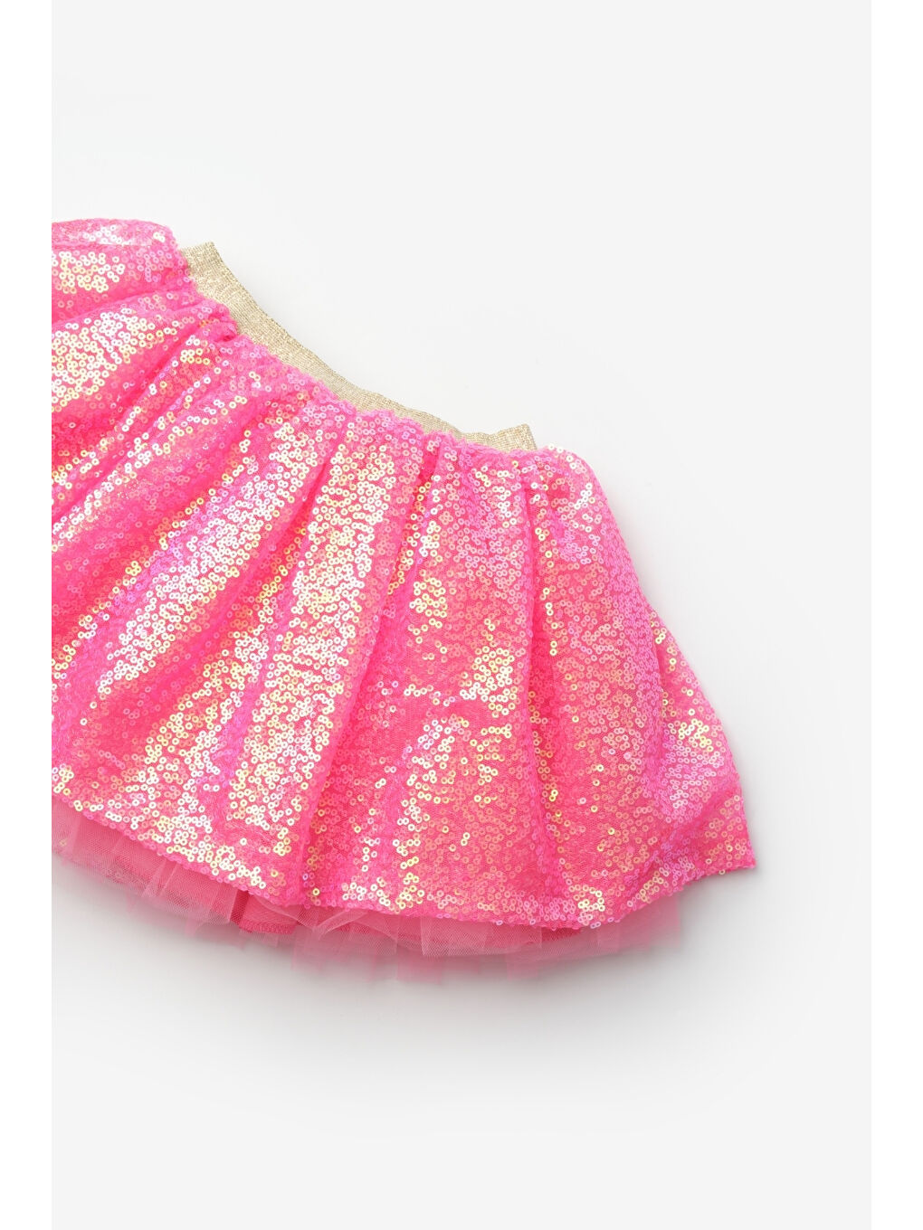 Fuşya Üzeri Pullu Kız Çocuk Etek - Gracie-3