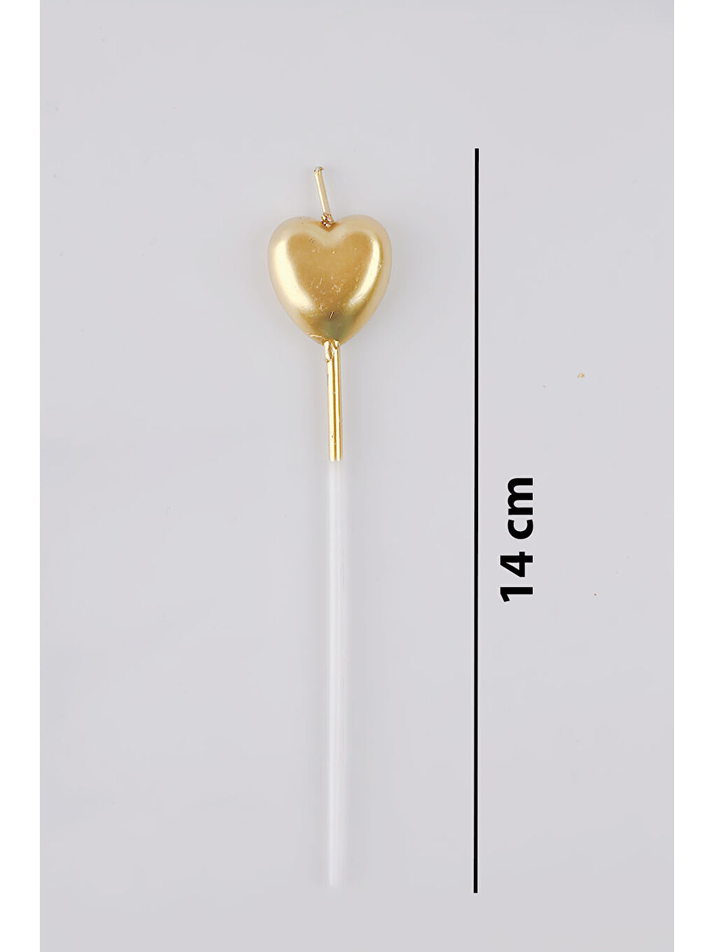 Sarı Altın 4'lü Kalp Mum-2