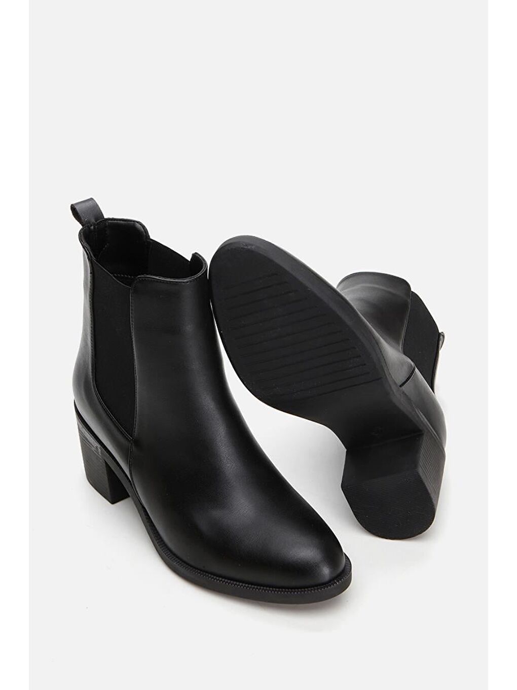 Siyah Kadın Topuklu Bot-6