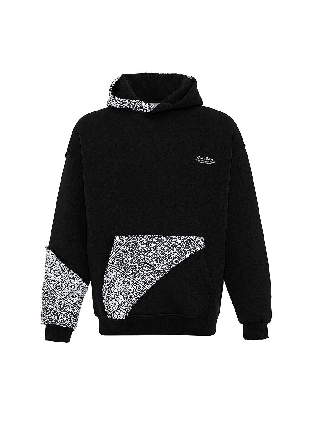Oversize Kapüşonlu Sweatshirt Hoodıe Siyah-6