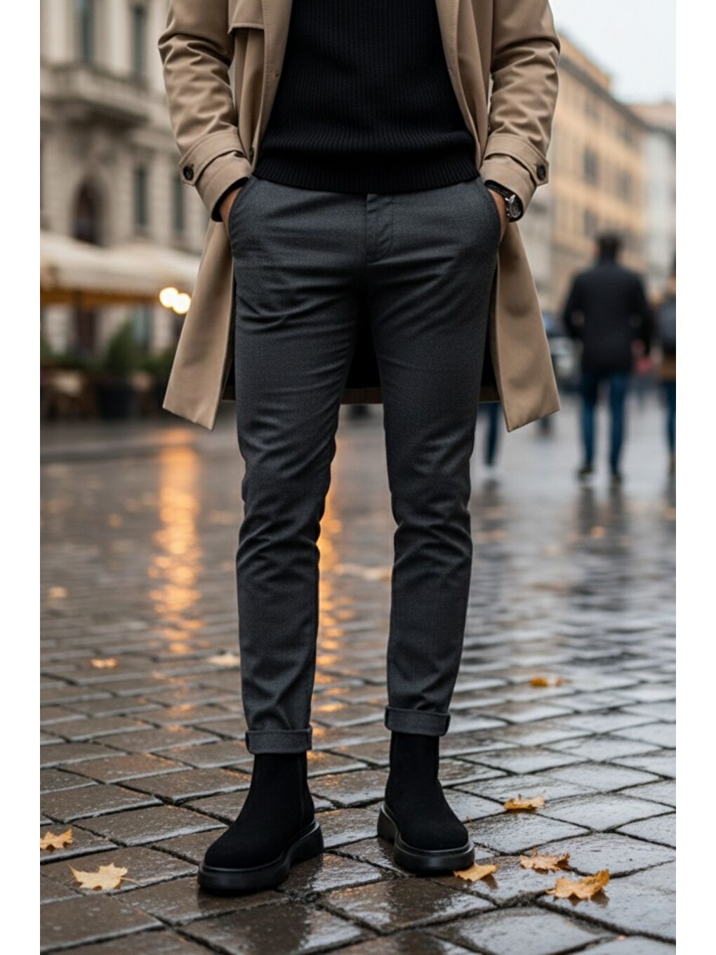 Siyah Chelsea Çift Fermuarlı Erkek Kışlık Bot-4