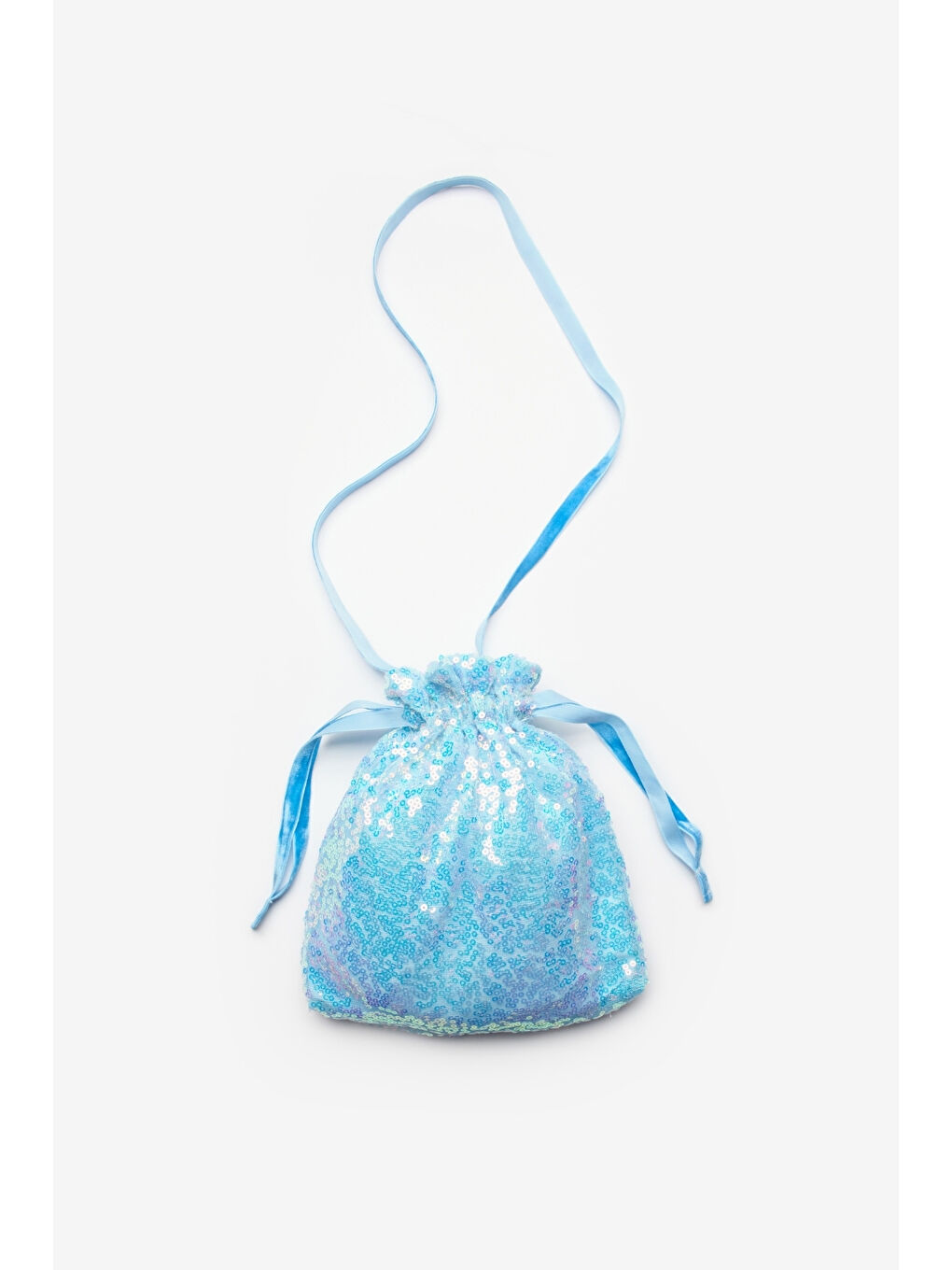 Mavi Pul Payetli Kız Çocuk Çanta