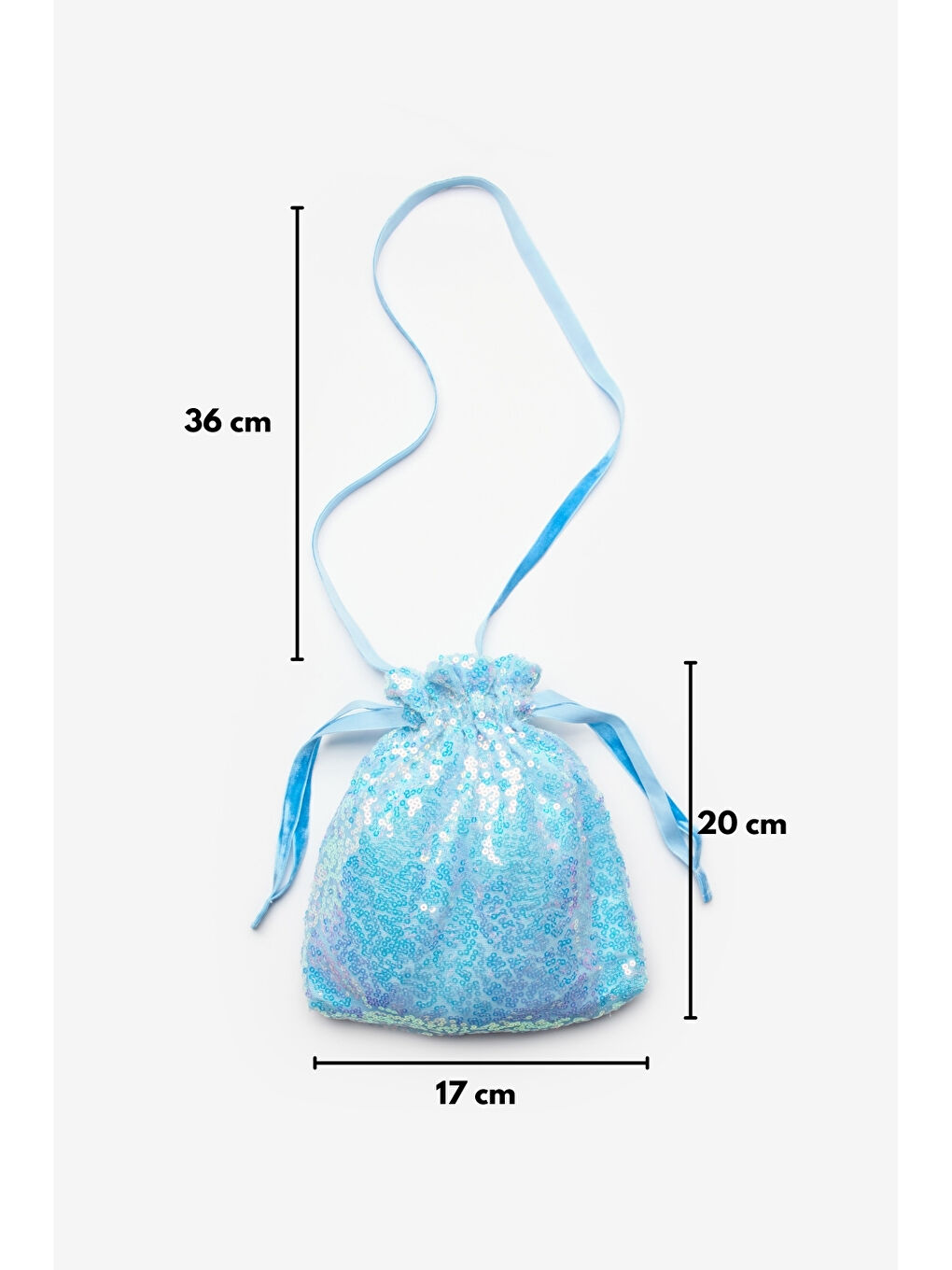 Mavi Pul Payetli Kız Çocuk Çanta-2