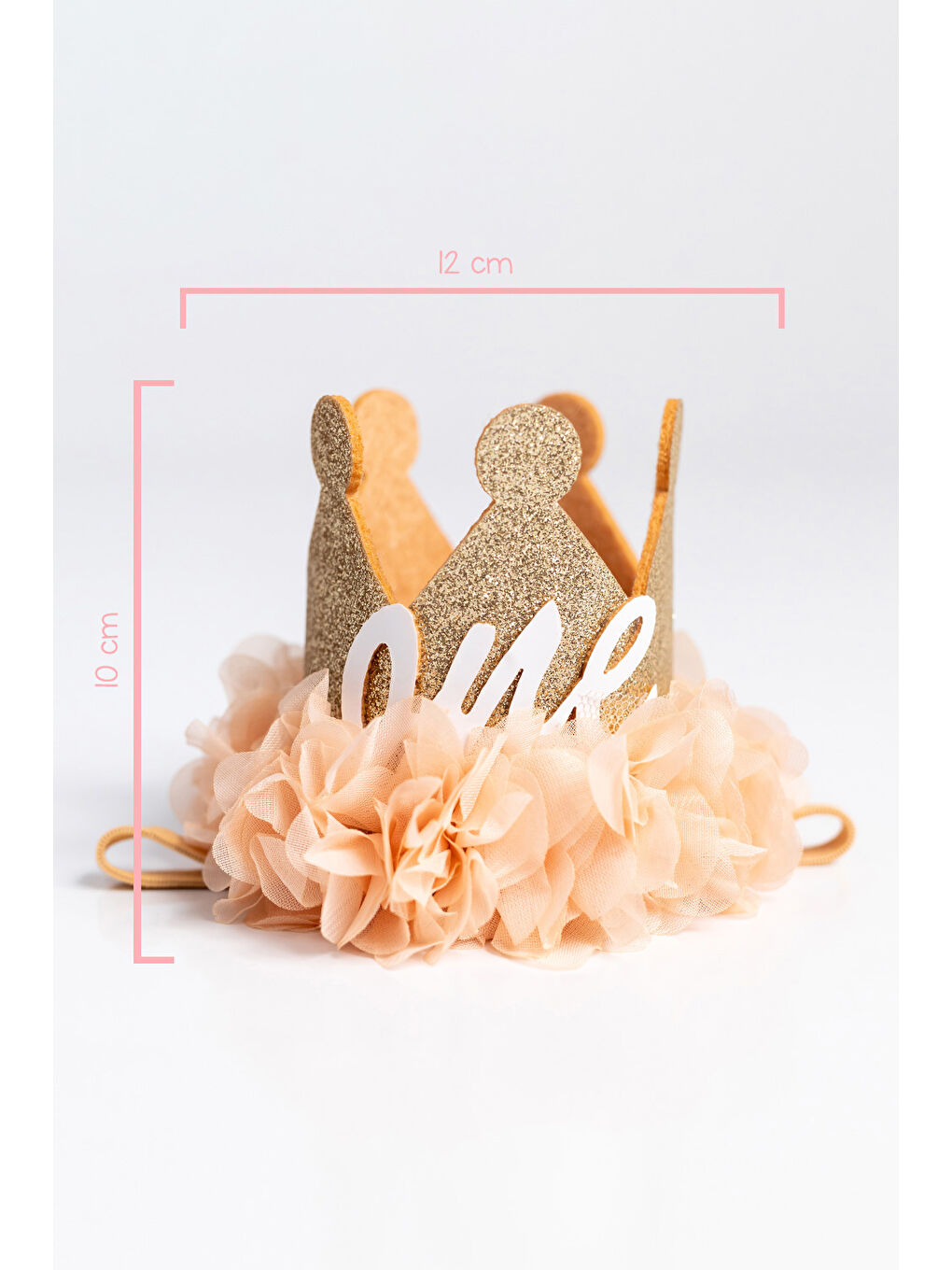 Pembe Somon 1 Yaş Kraliçe Doğum Günü Tacı-2