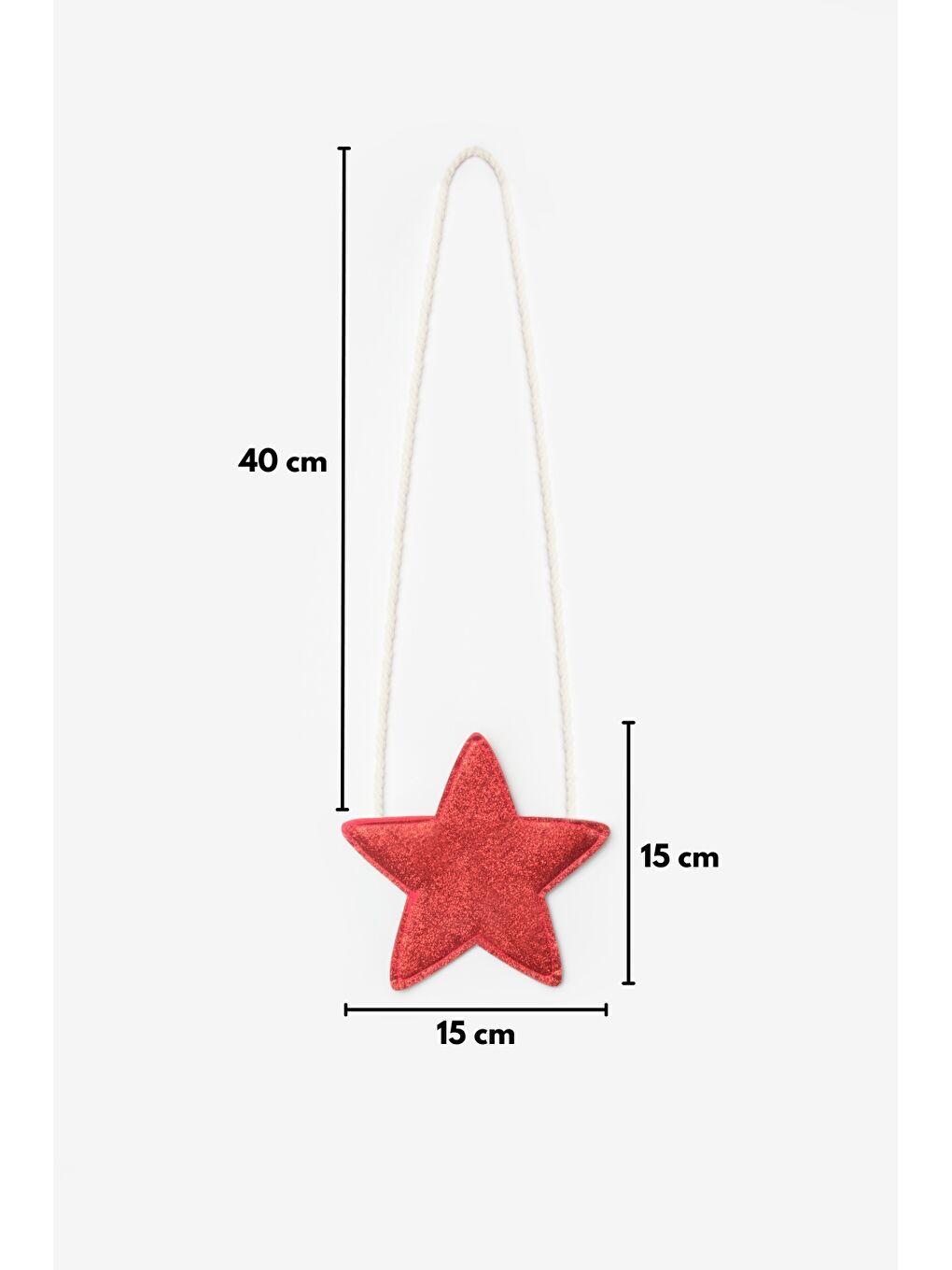 Kırmızı Simli Kız Çocuk Yıldız Çanta-2