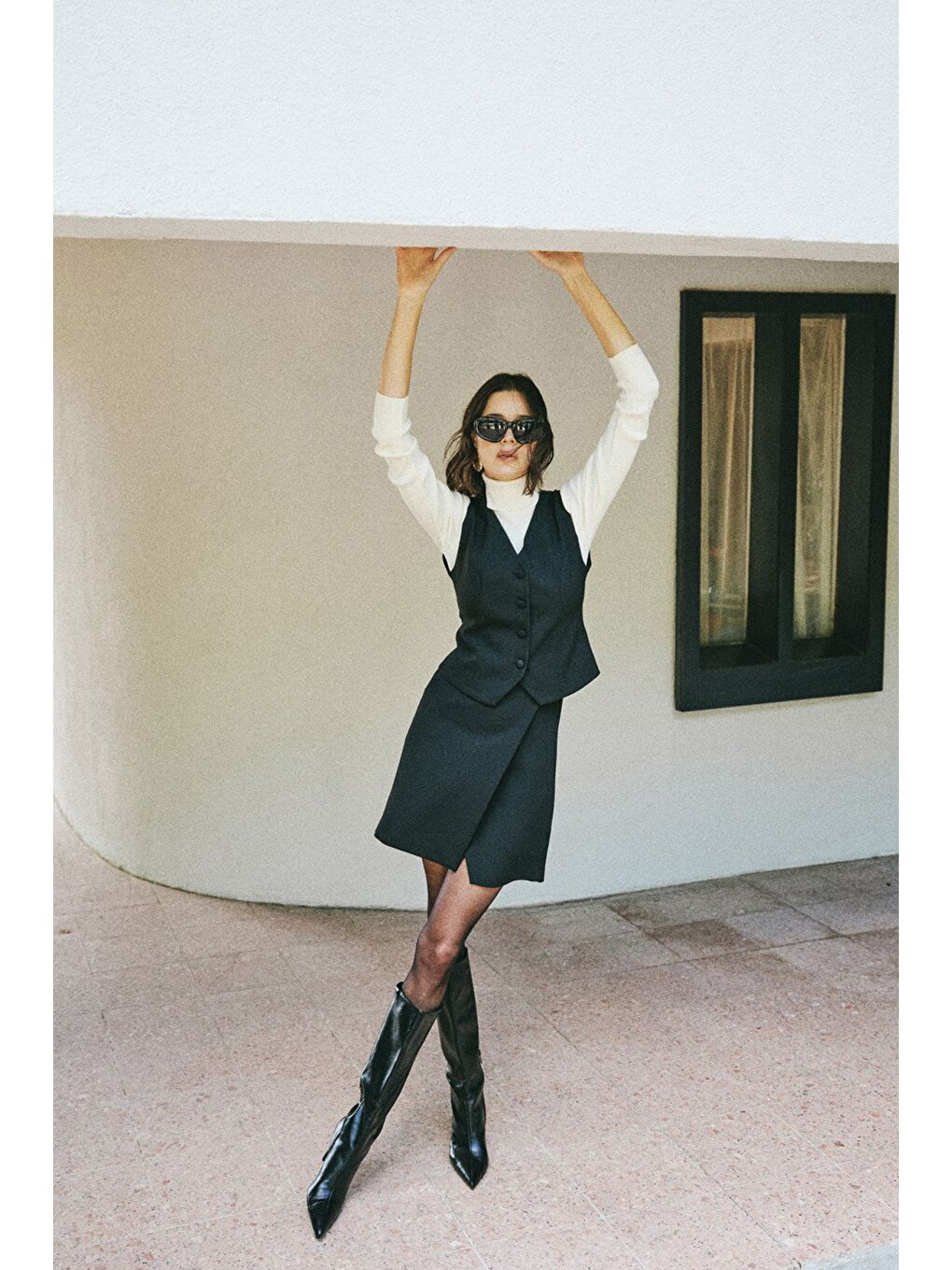 Şort Etek - Siyah-1