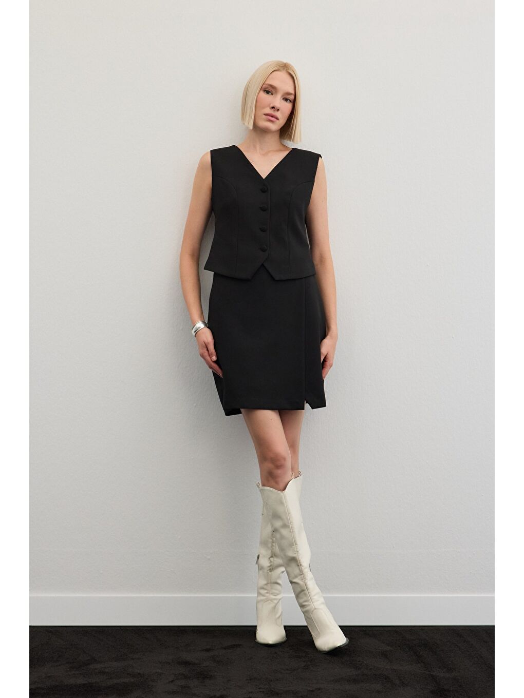 Şort Etek - Siyah-3