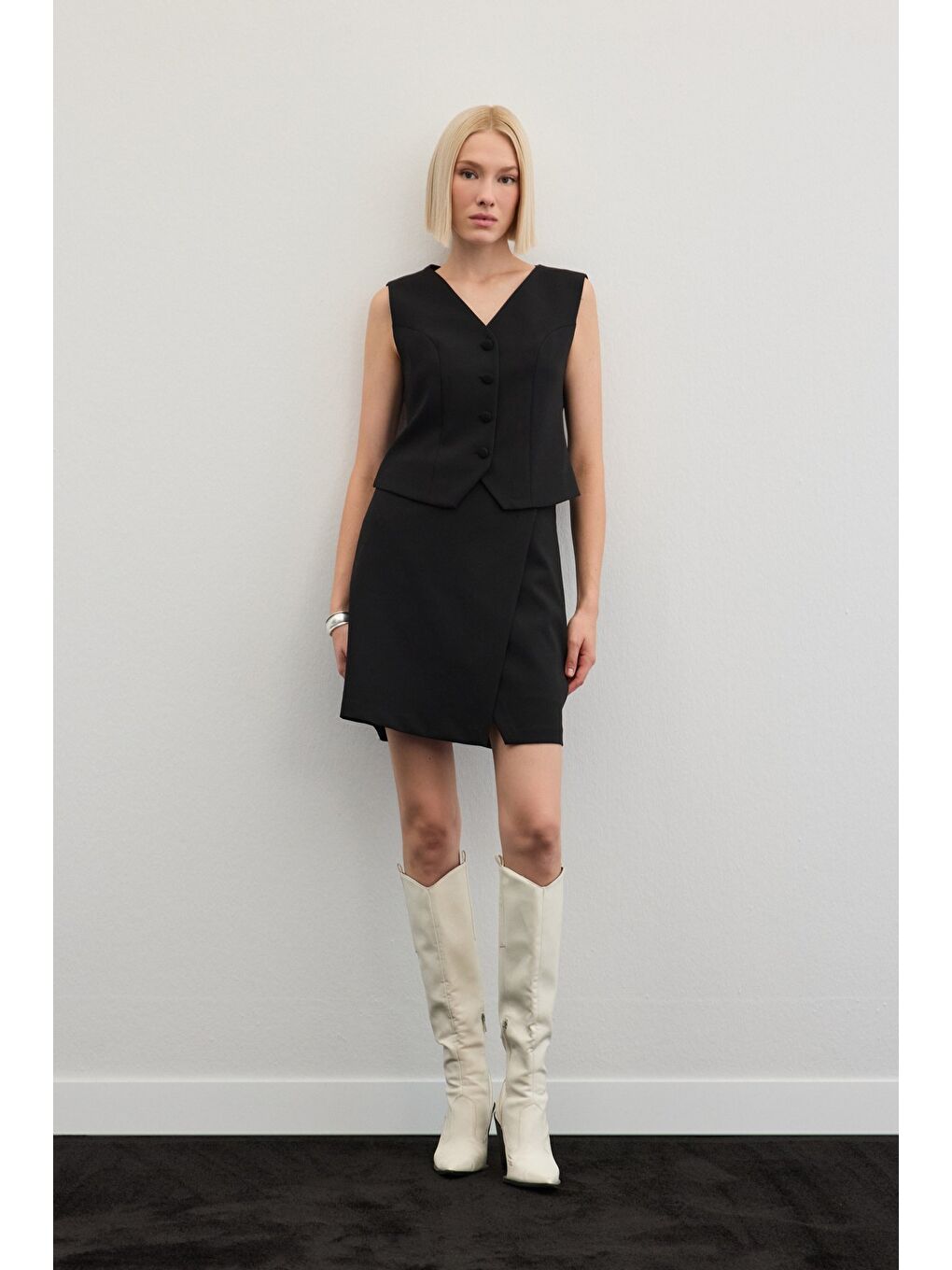 Şort Etek - Siyah-4