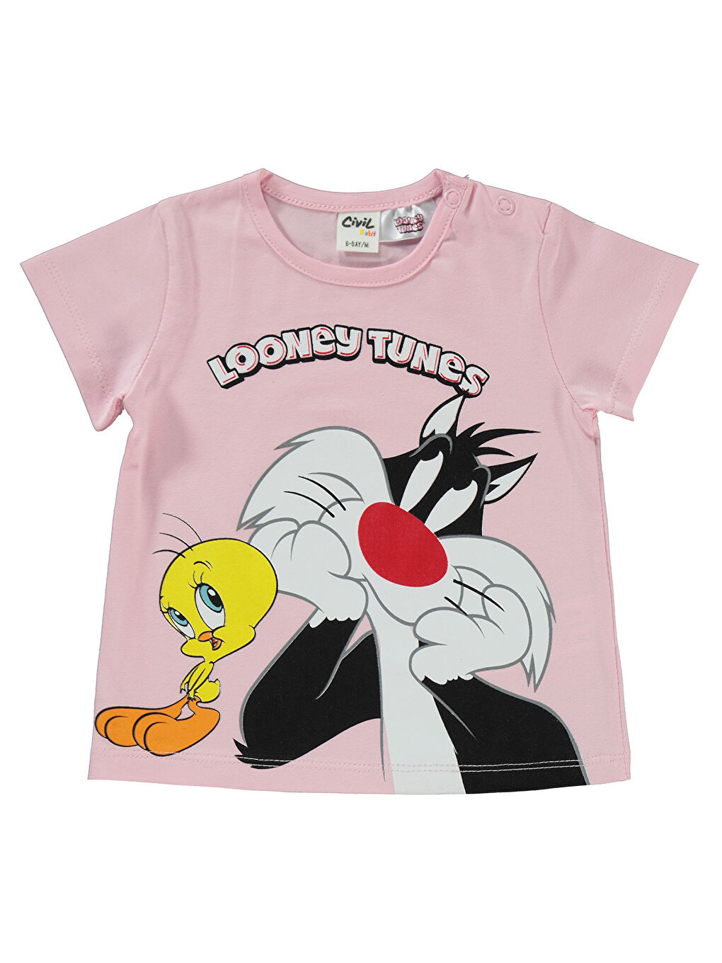 Tweety Kız Bebek Takım 6-18 Ay Uçuk Pembe- Koyu Pembe-2