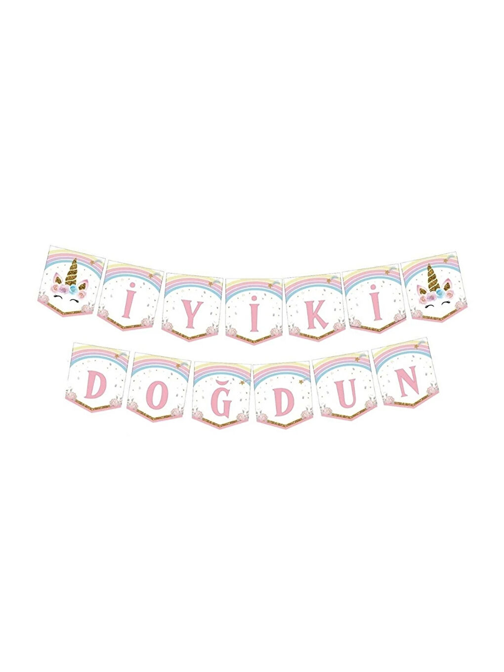 Pembe Detaylı İyi ki Doğdun Banner