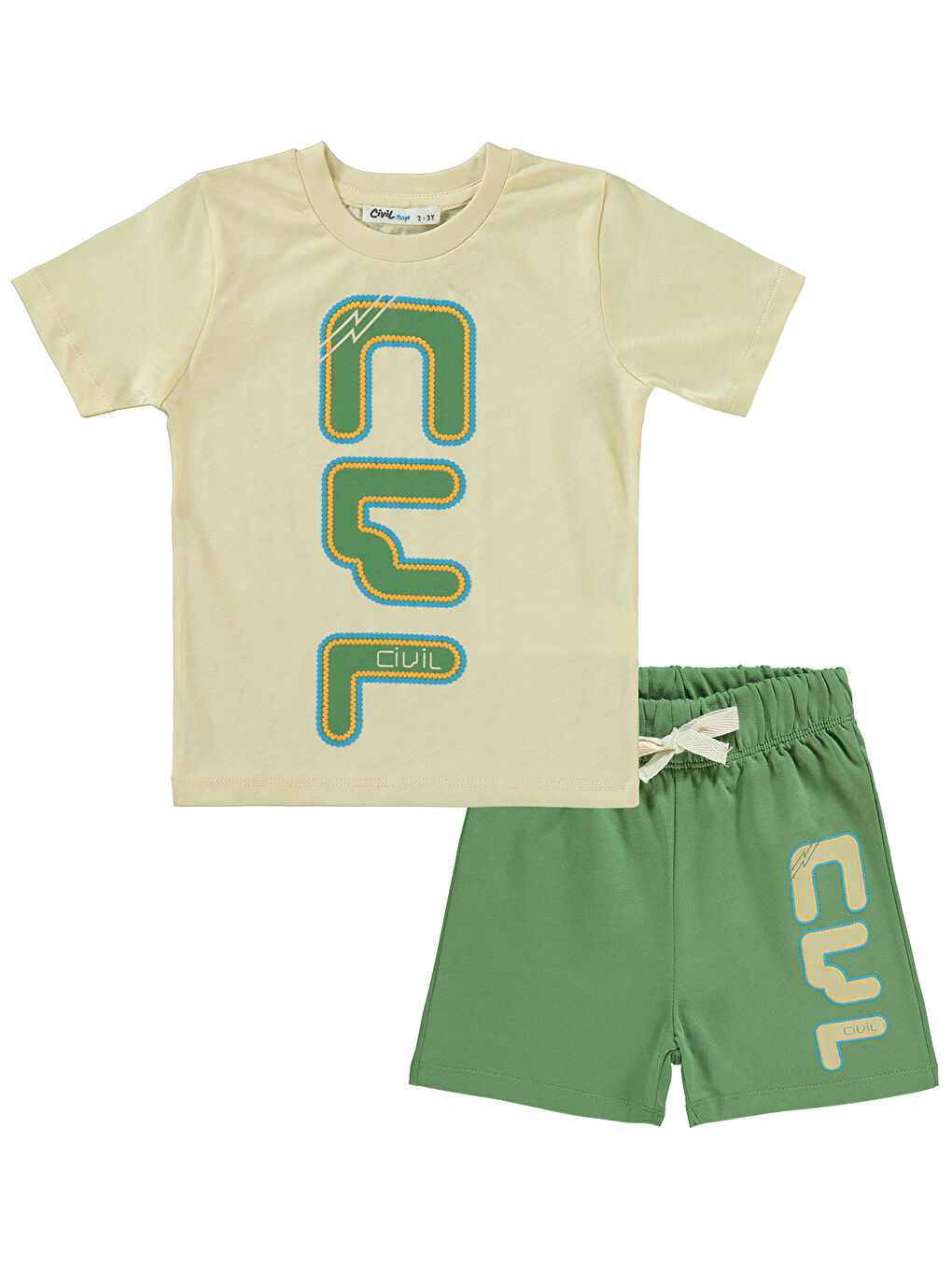 Bej Boys Erkek Çocuk Takım 2-5 Yaş Taş Rengi