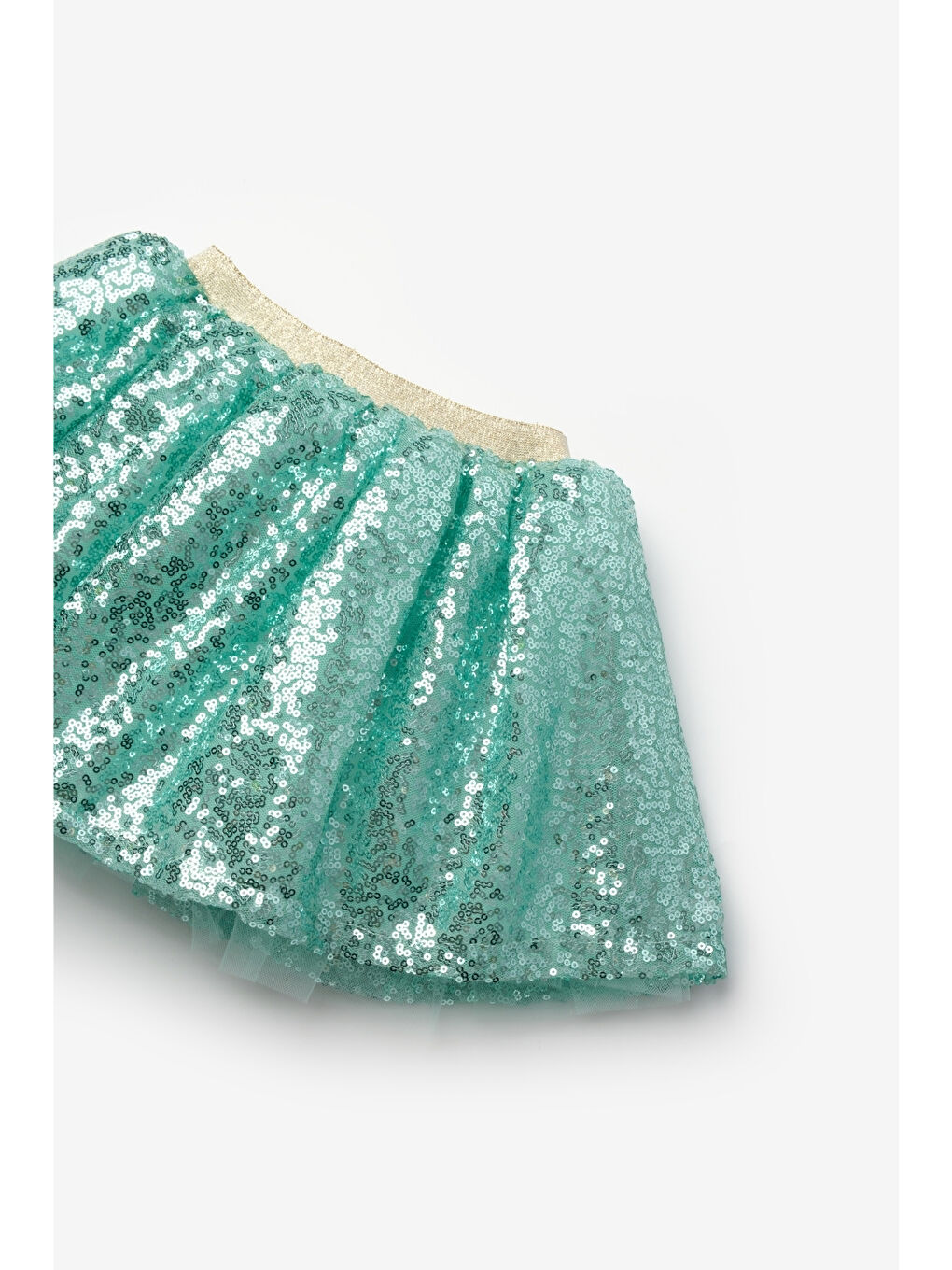 Yeşil Mint Üzeri Pullu Kız Çocuk Etek - Gracie-5