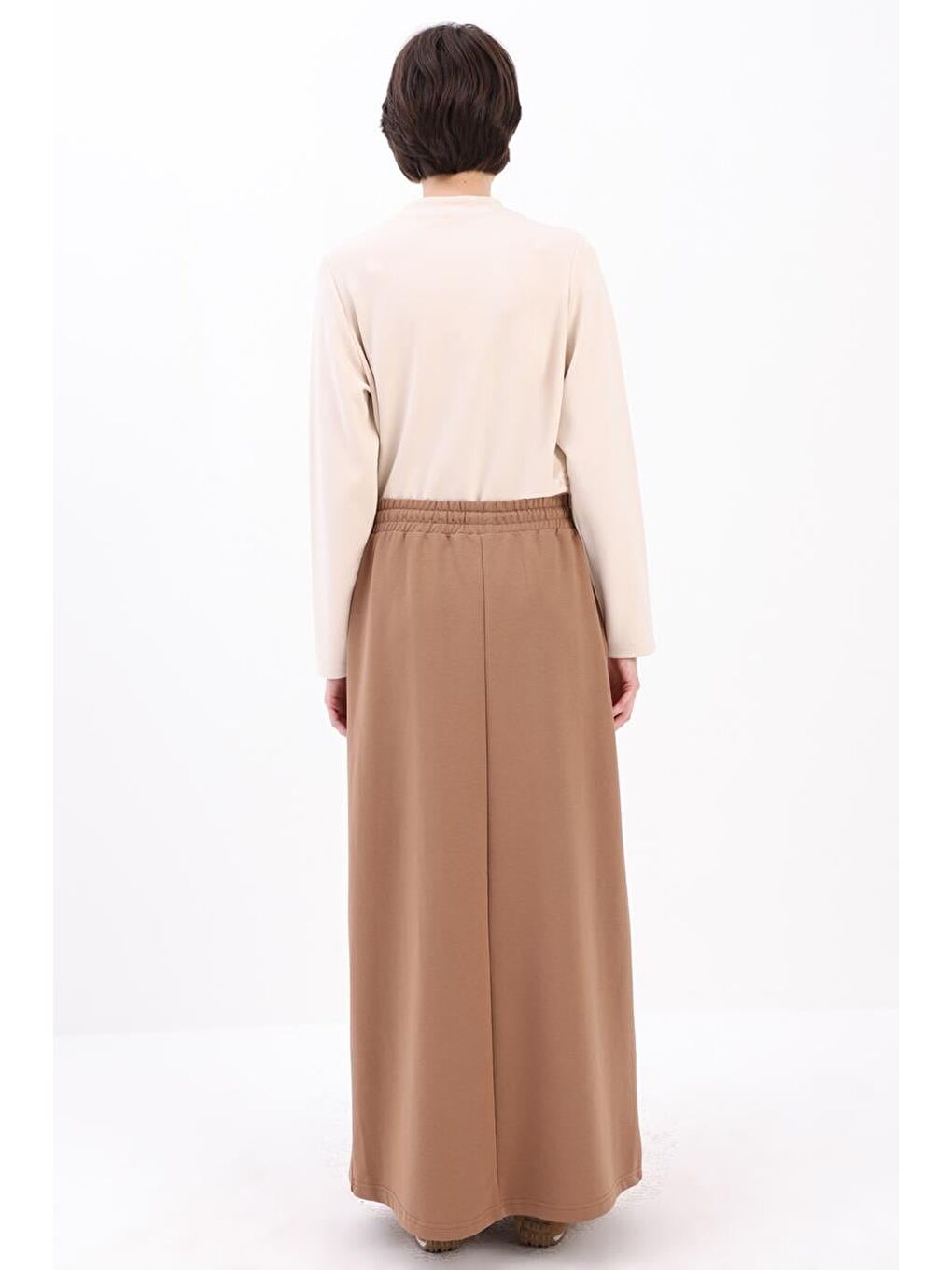 Bej Vizon İki Cepli Etek-3