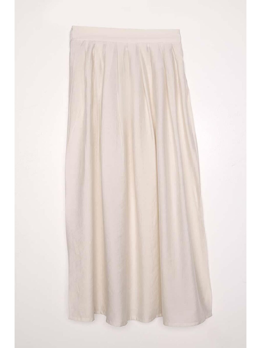 Bej Taş Pileli Kloş Etek-5