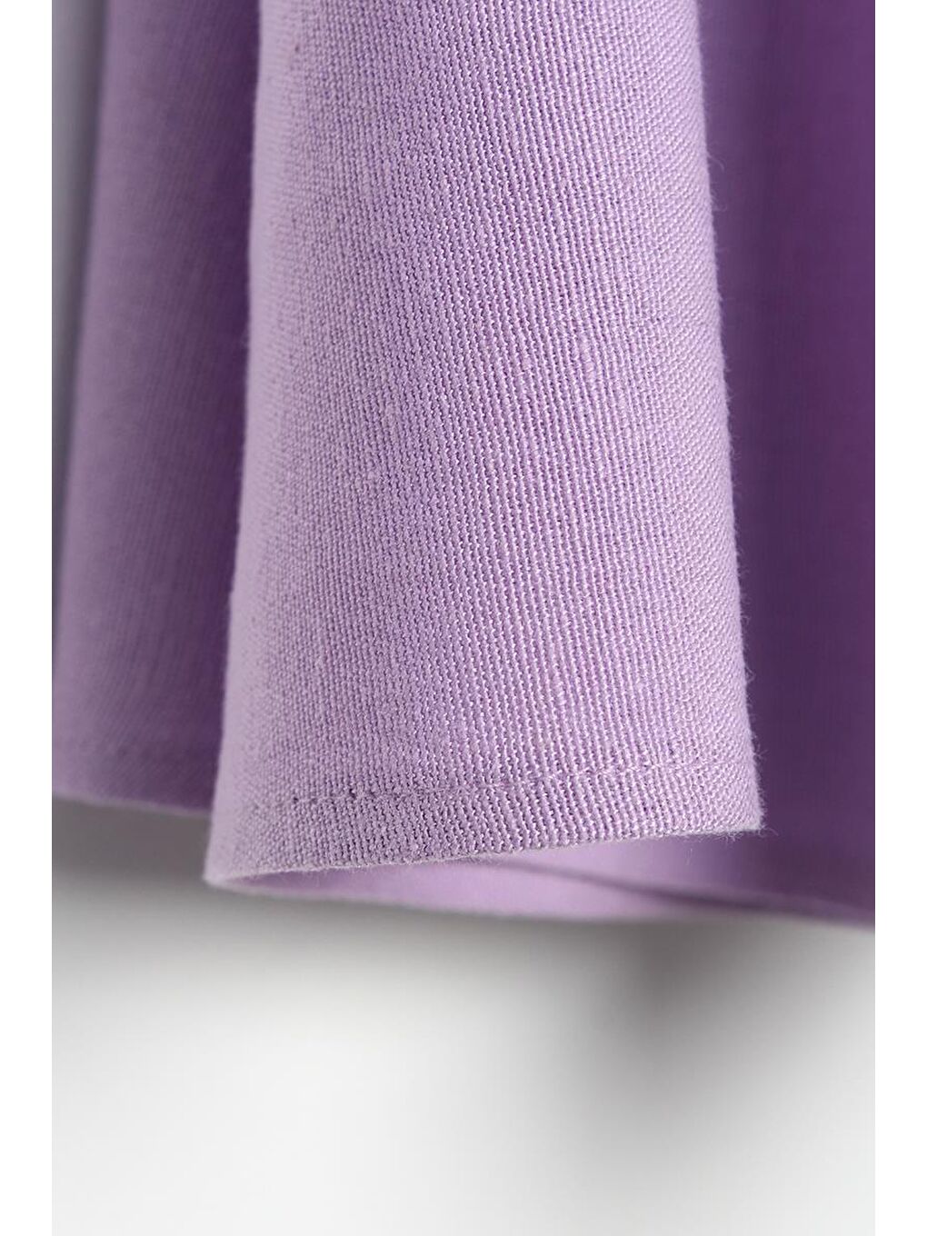 Lila Beli Lastikli Bağlama Detaylı Pamuklu Etek-5