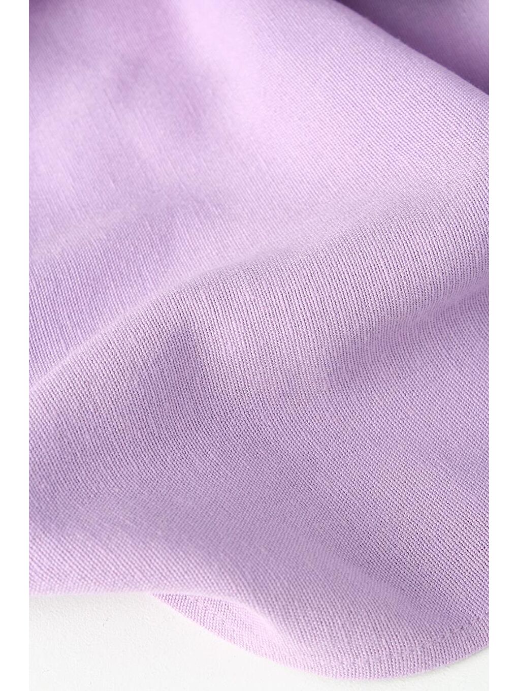 Lila Beli Lastikli Bağlama Detaylı Pamuklu Etek-8