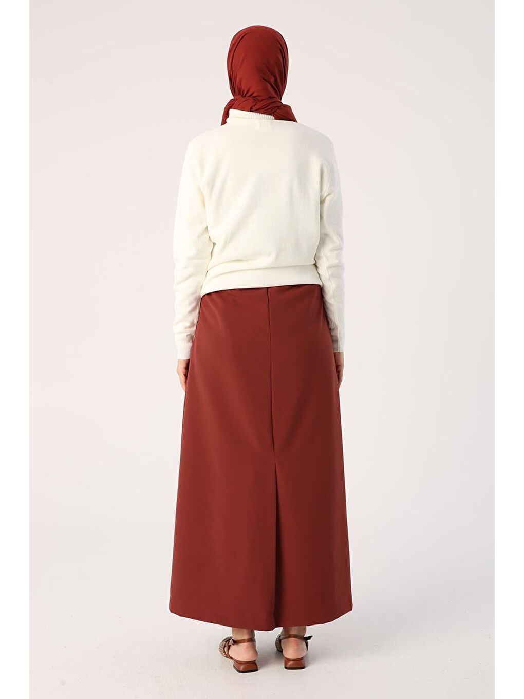 Kahverengi Kiremit Beli Lastikli Kalem Etek-3