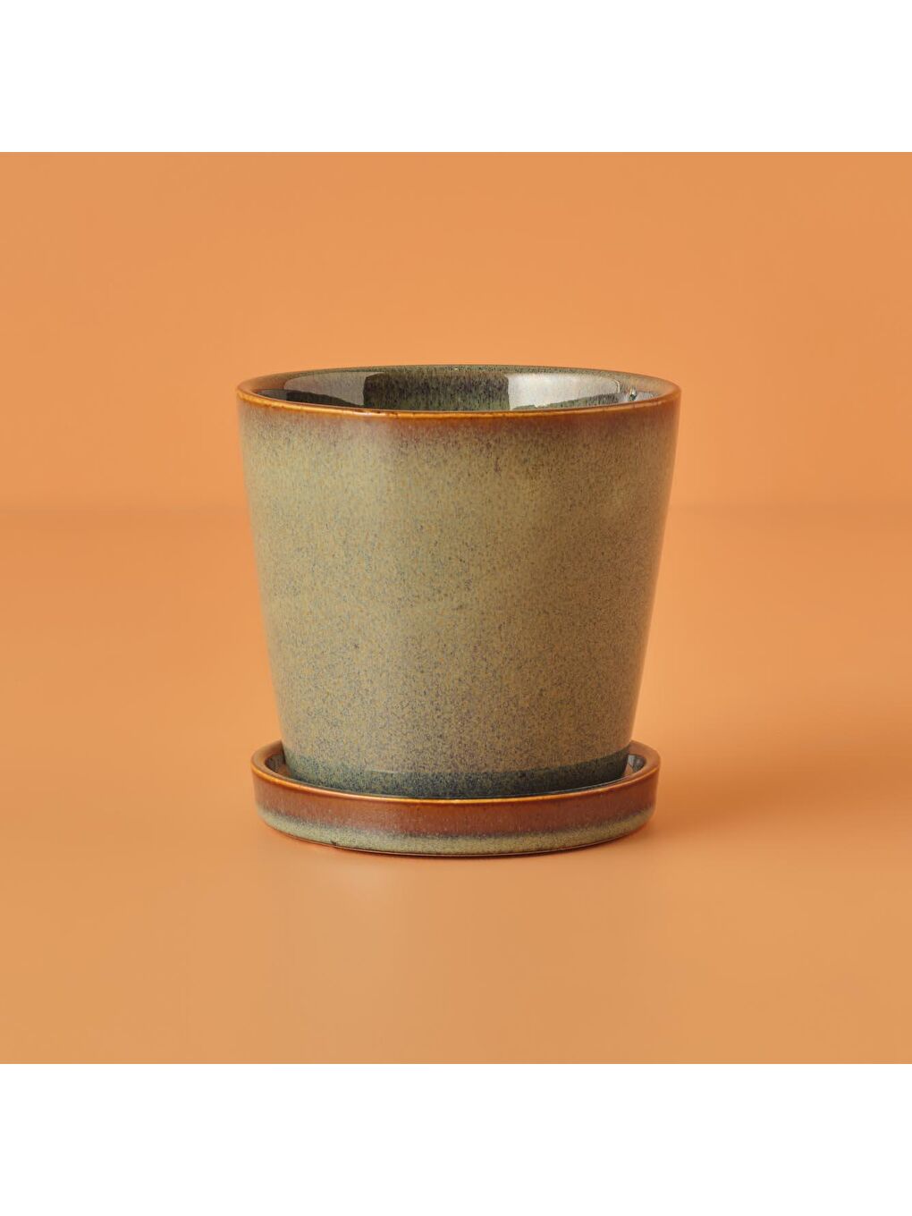 Cozy Porselen Saksı Yeşil