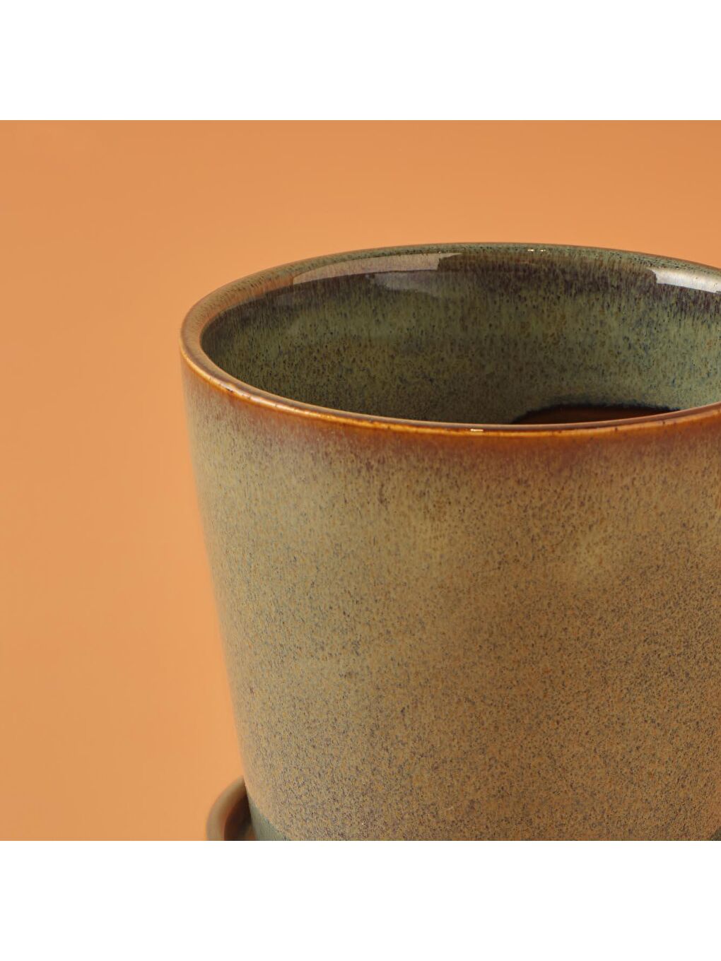 Cozy Porselen Saksı Yeşil-1