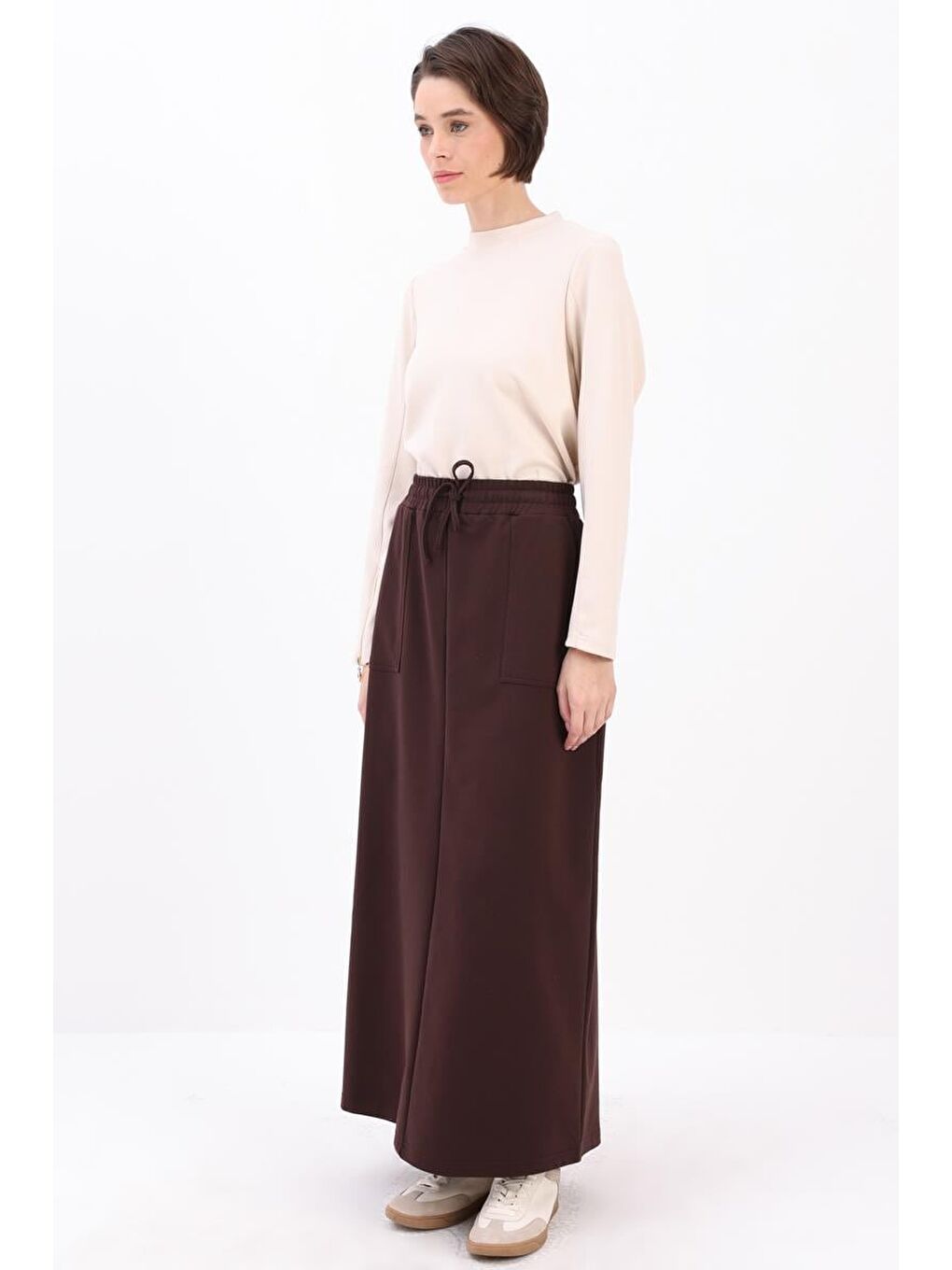 Kahverengi Kahve İki Cepli Etek-2