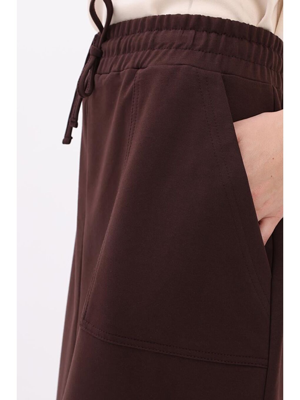 Kahverengi Kahve İki Cepli Etek-4