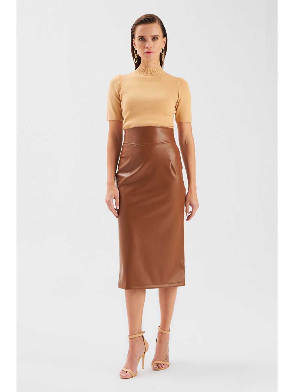 Kahverengi Deri Kalem Etek - Kahve-2