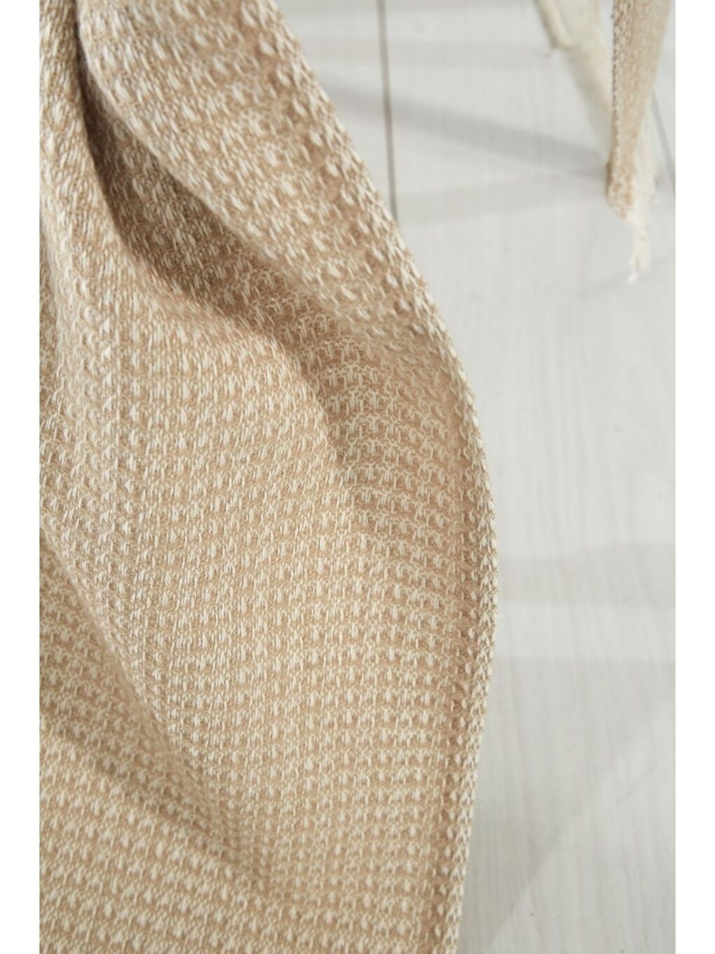 Bej Yün-Pamuk Karışımlı TV Battaniye 130x170 Bohem-1