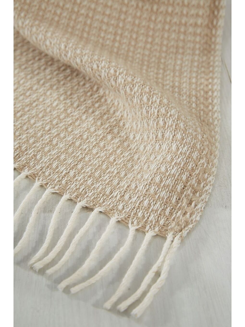 Bej Yün-Pamuk Karışımlı TV Battaniye 130x170 Bohem-2