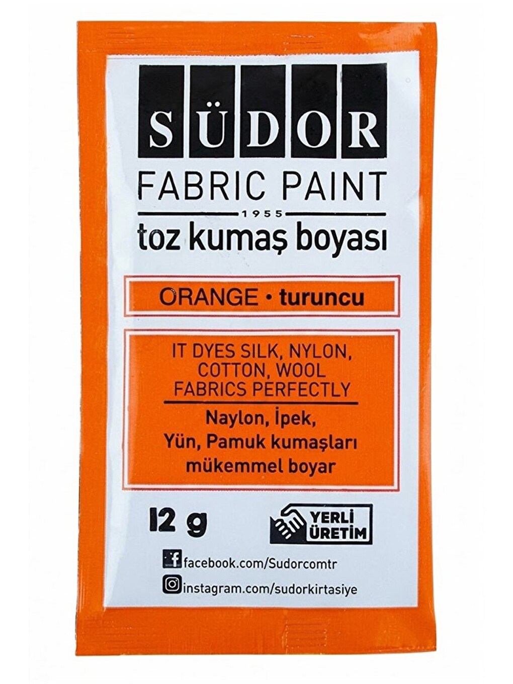 Kumaş Boyası Toz 12 Gr 1 Adet Toz Tekstil Kumaş Boyası