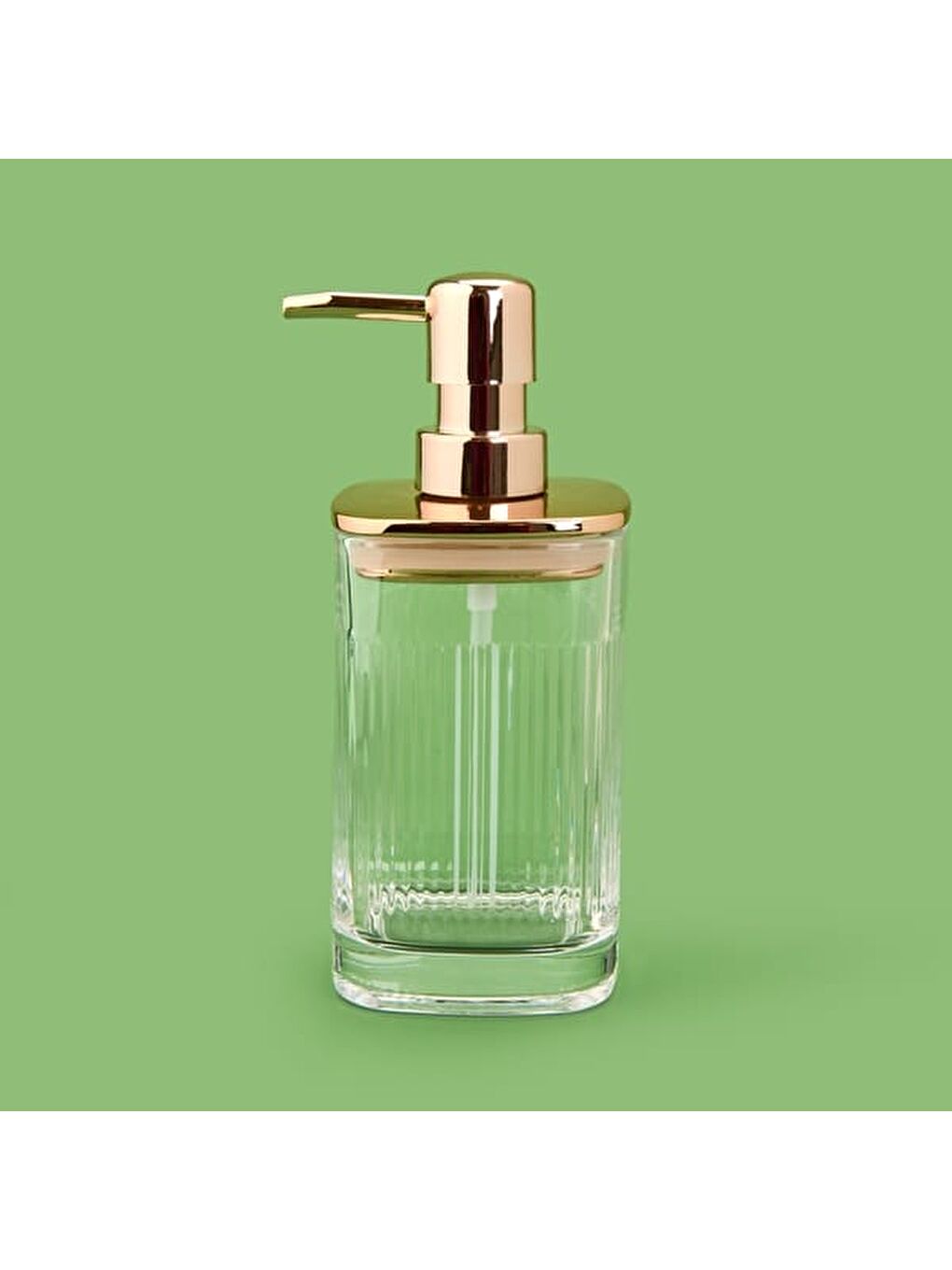 Renksiz Bath 2'li Banyo Sıvı Sabunluk Seti - Altın / Şeffaf-1