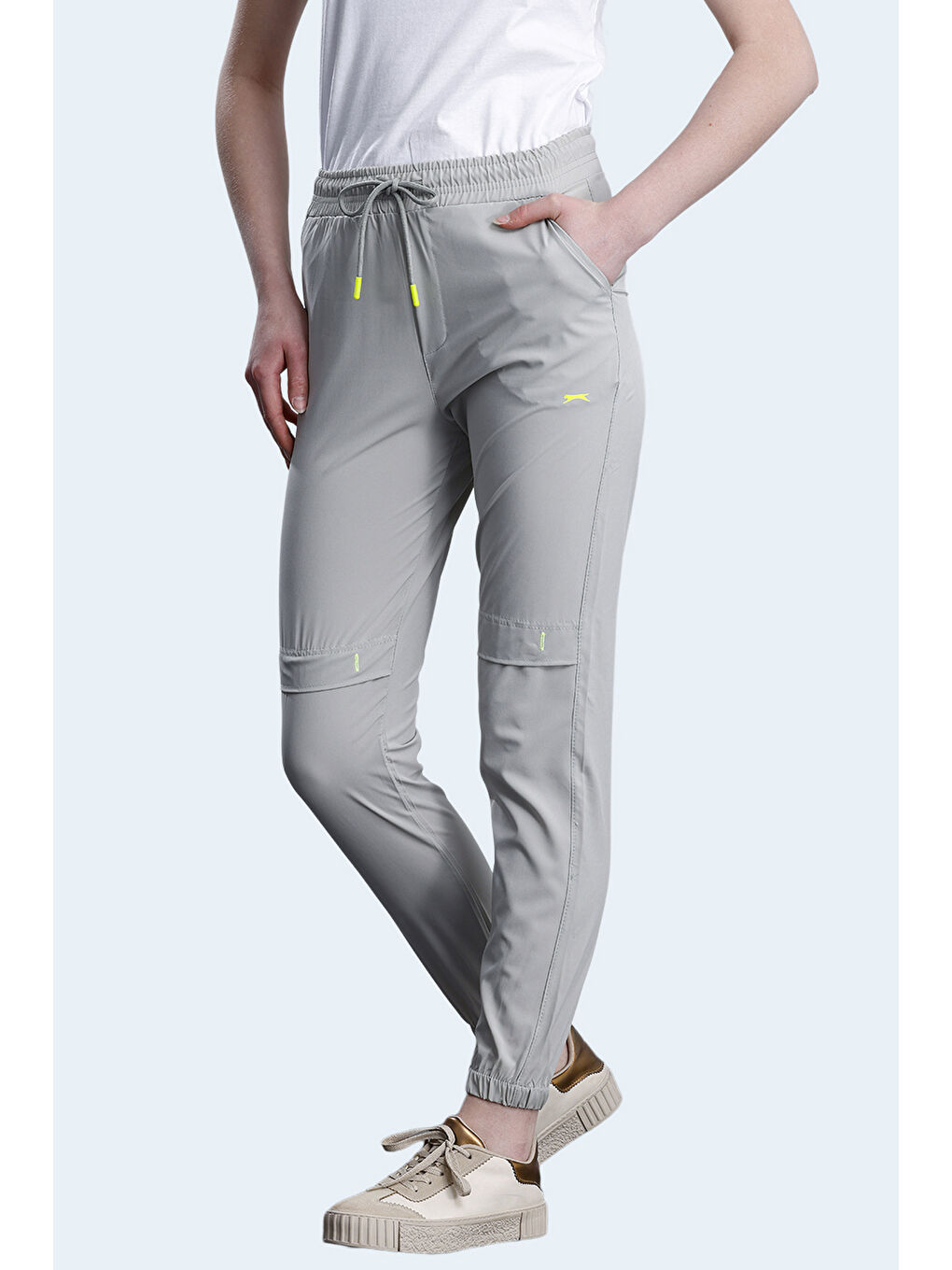 NADIYA Kadın Cepli slim fit Gri Eşofman Altı-3