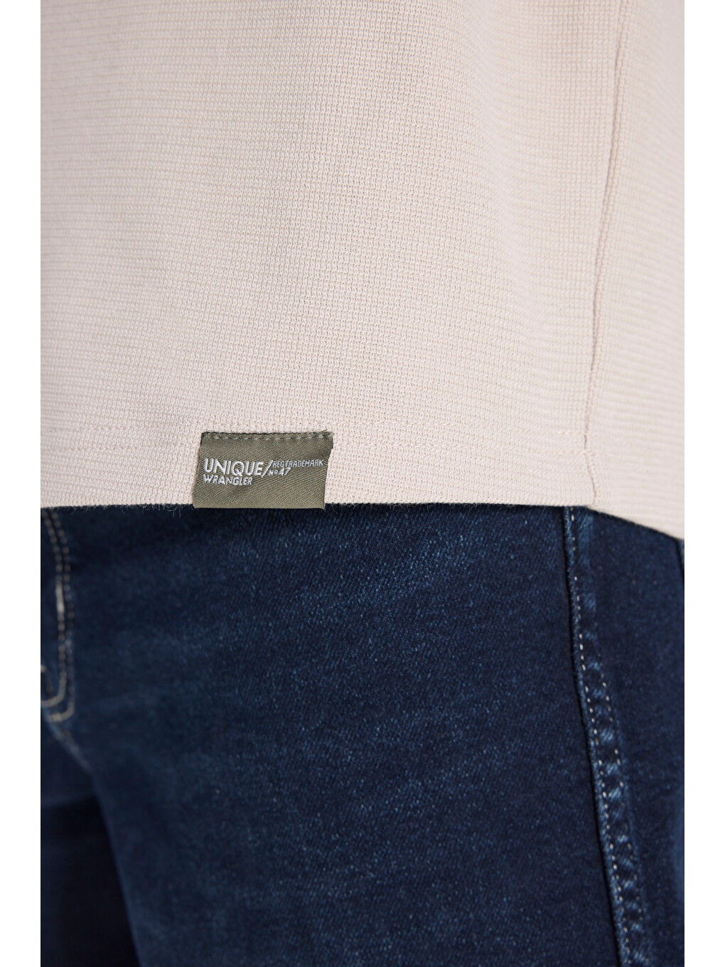 Regular Fit Bisiklet Yaka Bej Tişört-5