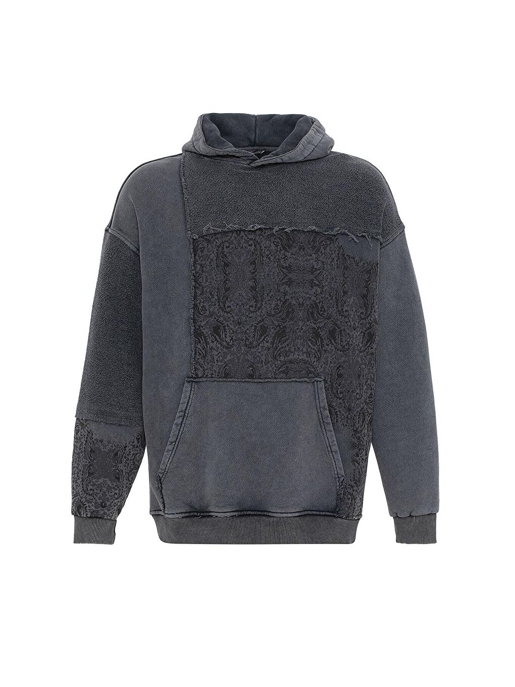 Washed Kapüşonlu Sweatshirt Hoodıe Siyah-2