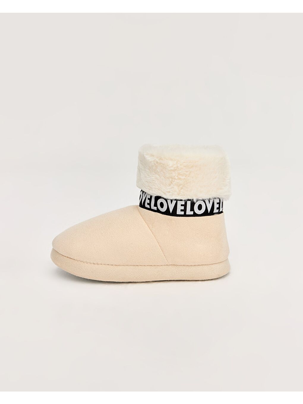 Bej Kadın LOV Yazılı Panduf-2