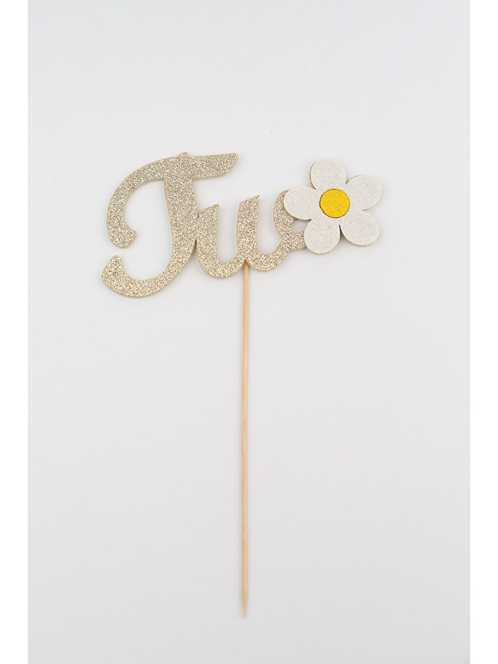 Sarı Altın Two Papatya Pasta Süsü