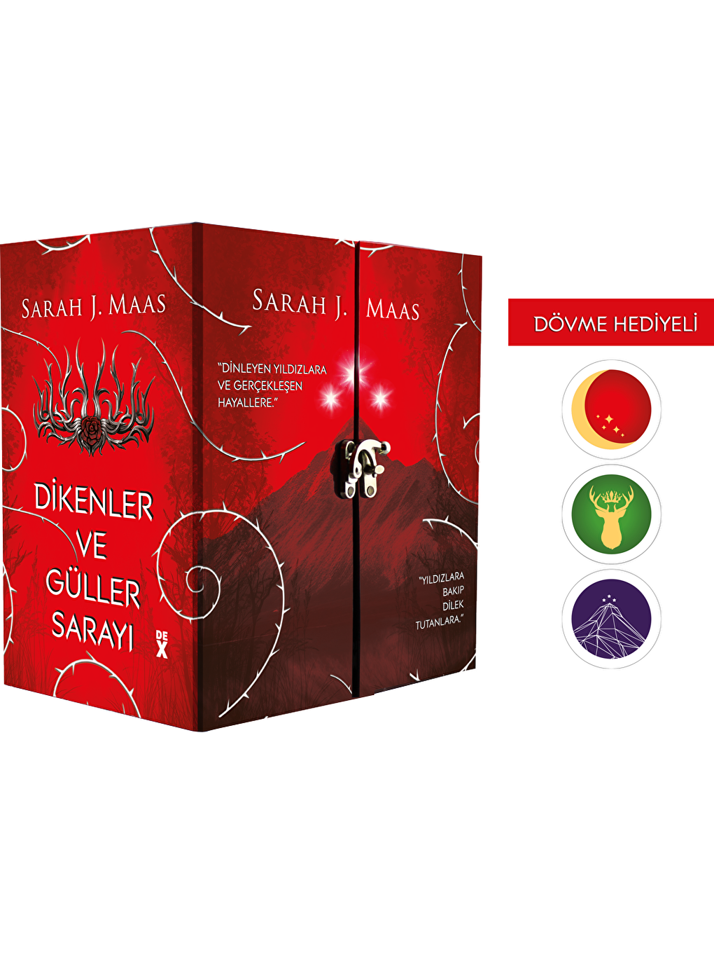 DEX Kitap Beyaz Dikenler Ve Güller Sarayı Kutulu Set (Dövme Hediyeli) - Sarah J. Maas